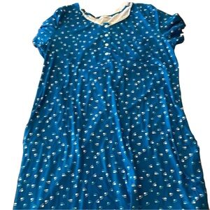 Blue paw print Nightgown, size medium